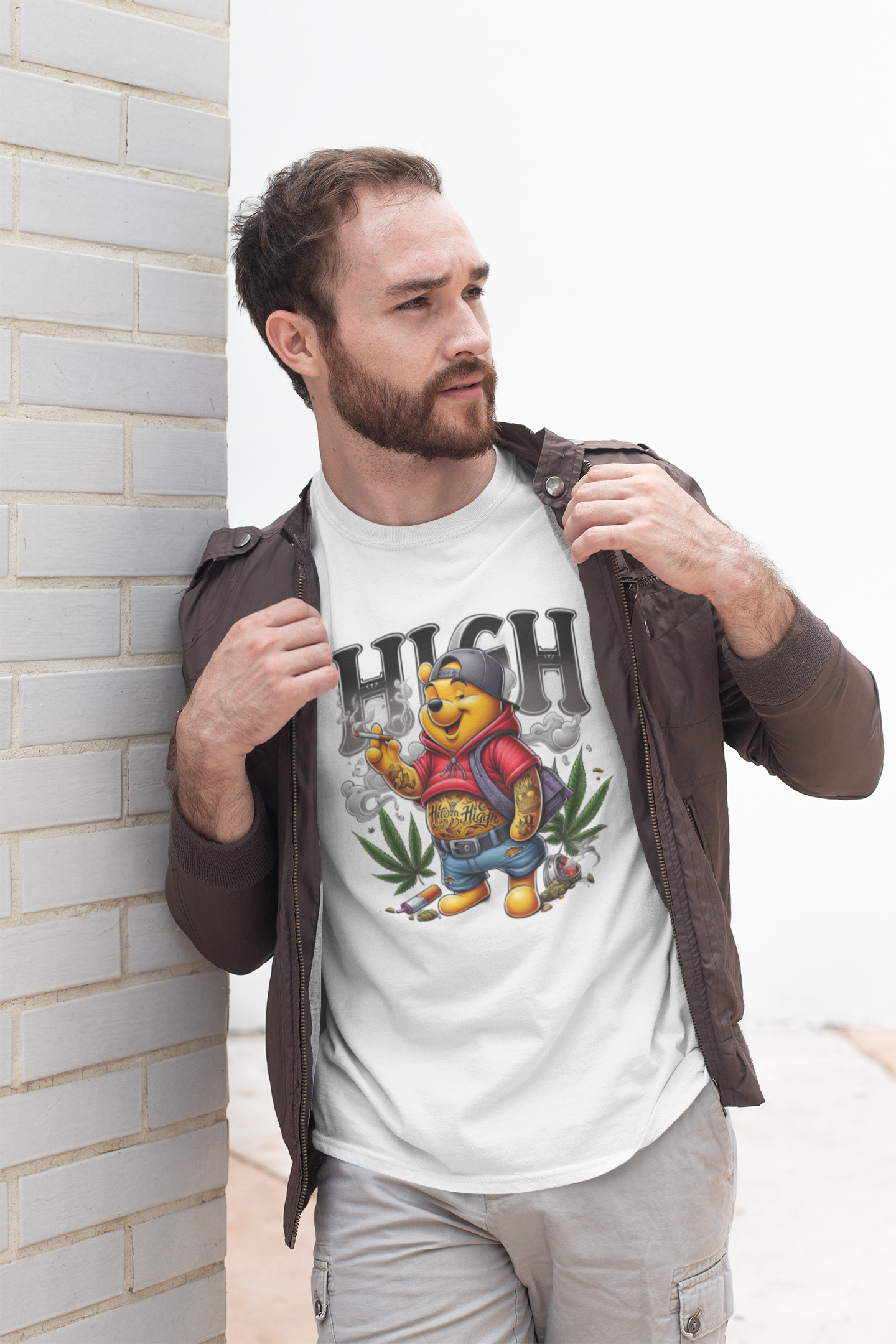 High as a kite Pooh Bear Tee
